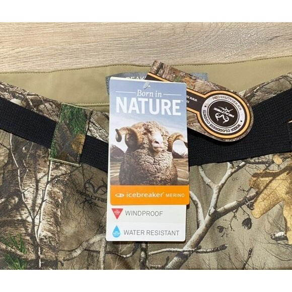 Icebreaker IKA Real Tree XTRA Mens 30X32 BELTED Wool Camo Cargo Hunting Pants - Picture 10 of 13